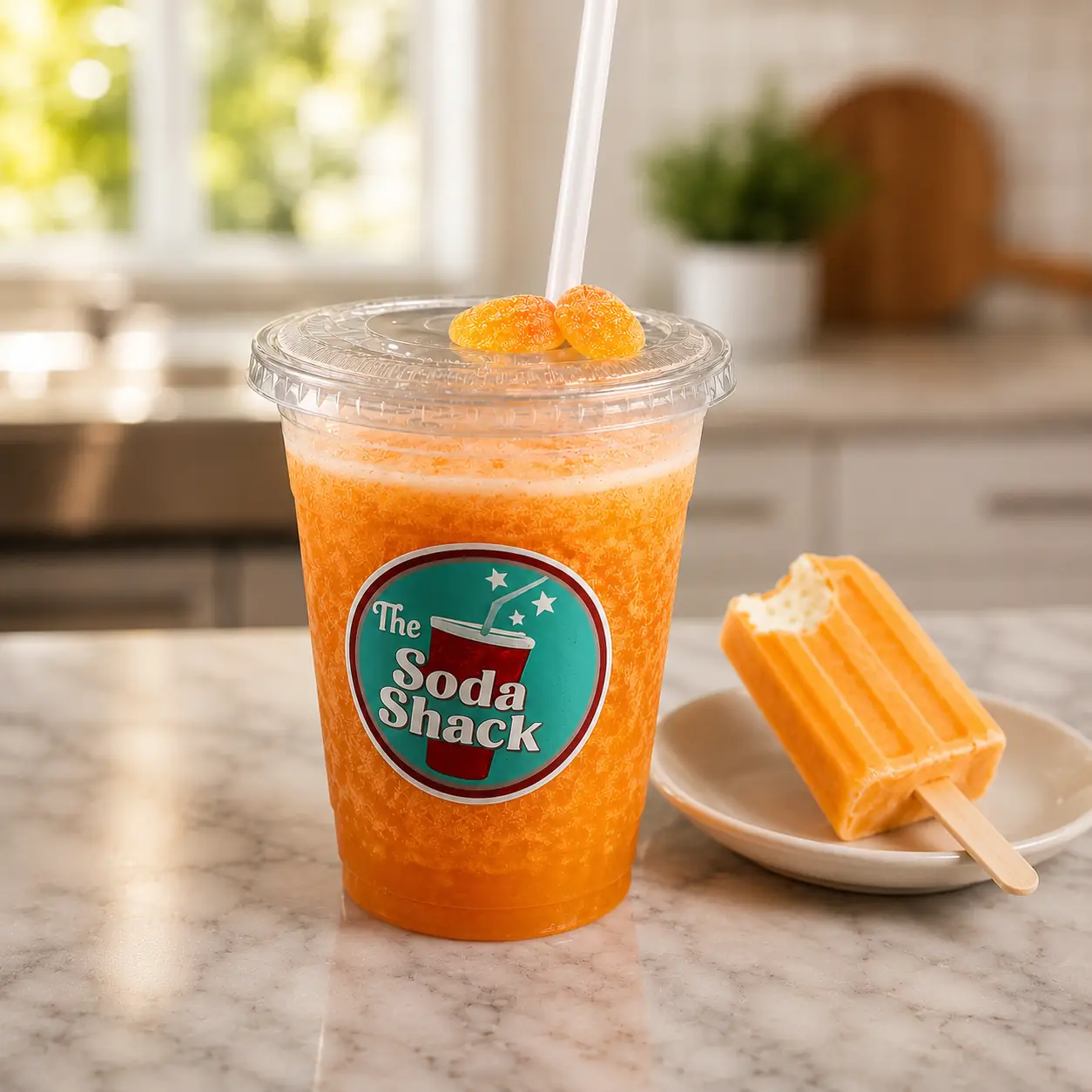 Orange Creamsicle on table